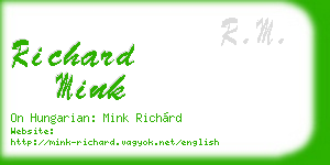 richard mink business card